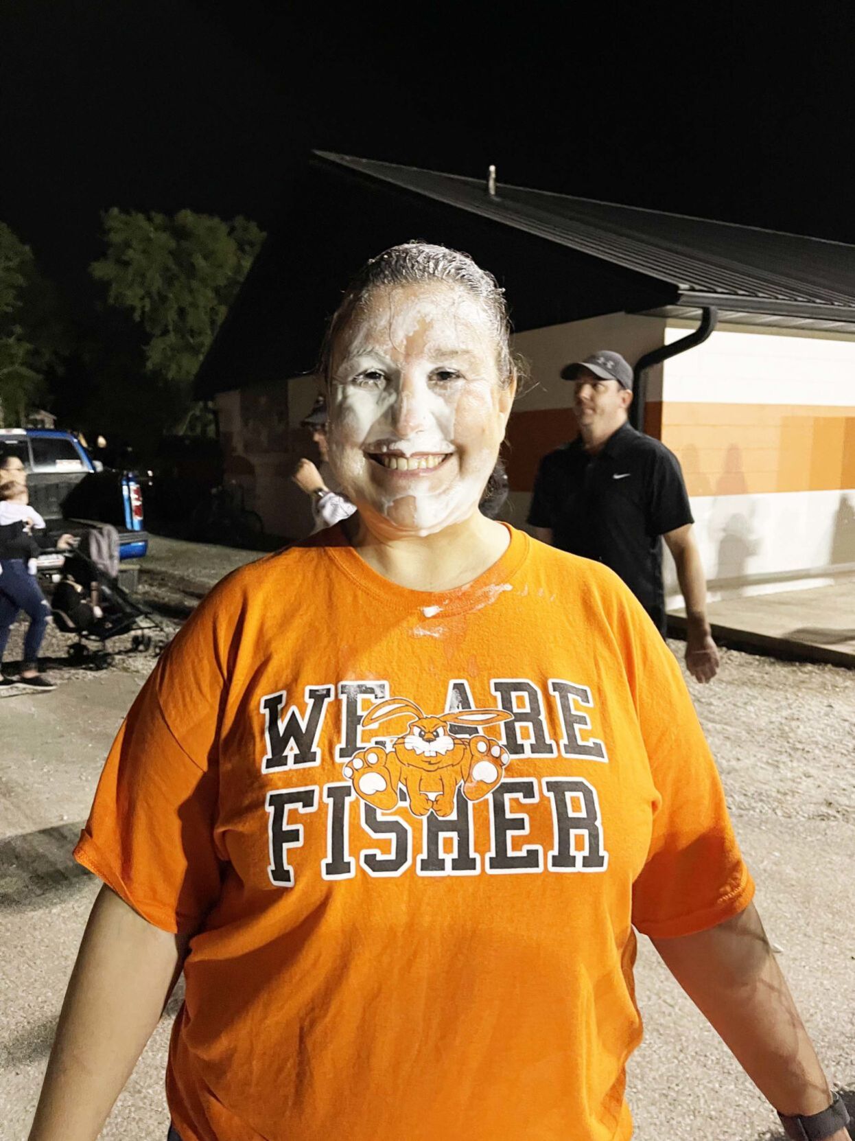 Fisher pie in the face.jpg